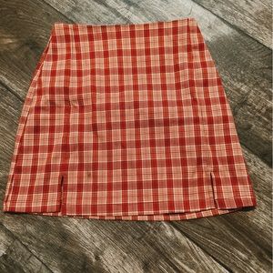 Orange And Red Tight Mini Skirt